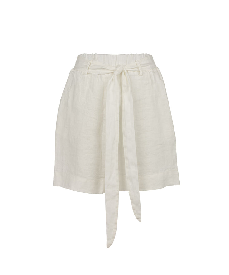 Leinen-Shorts Lisa 100% Leinen Weiß